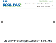 Tablet Screenshot of kool-pak.com